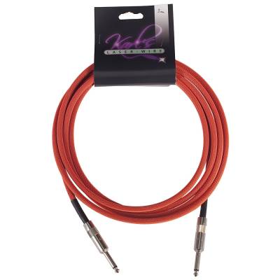 Karl's Laser-Wire 6m K/K neon rot Instrumentenkabel von Karl's